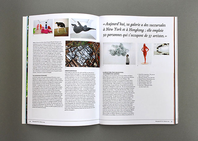 art magazine spread nomade project